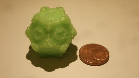 2nd print, Companion Dodecahedron @ 0.1mm layer height